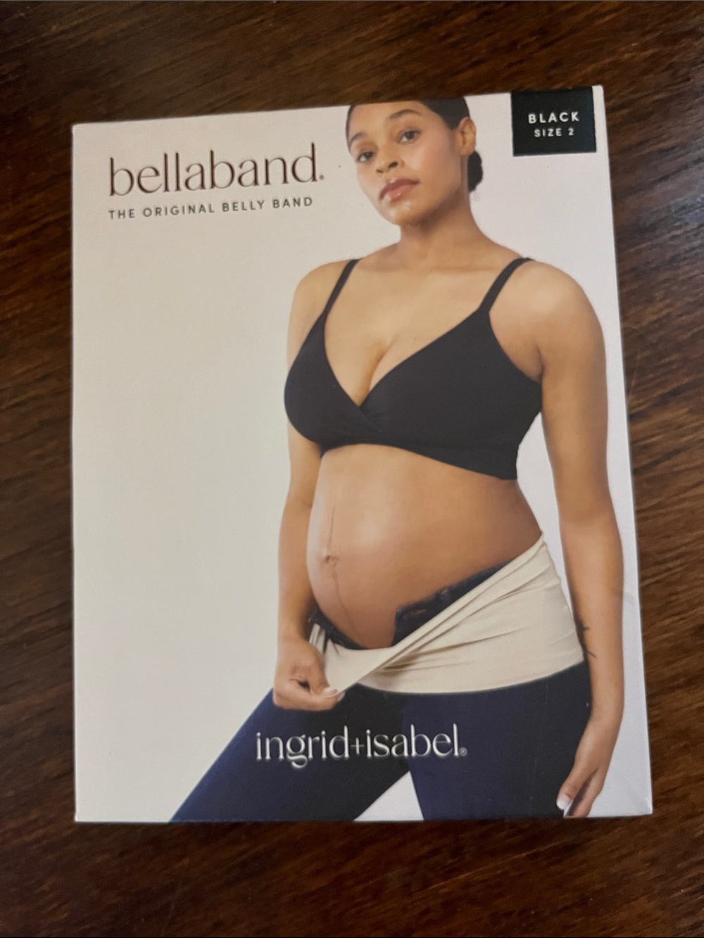 Ingrid & Isabel bellaband Maternity Belly Band - Black & Cream